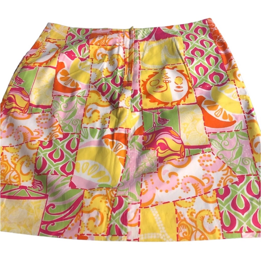 Women’s fall rare yellow & pink NWT Y2k Lilly Pulitzer karlo Mini skirt